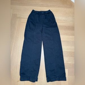 Alo - Wide leg black sweat pants with drawstring - black